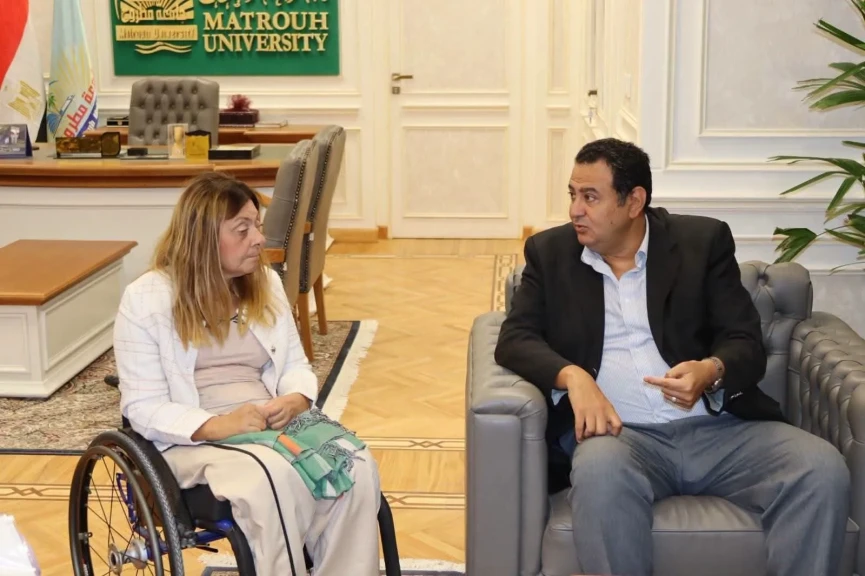 المشرف العام على ”القومي للأشخاص ذوي الإعاقة” تلتقي رئيس جامعة مطروح