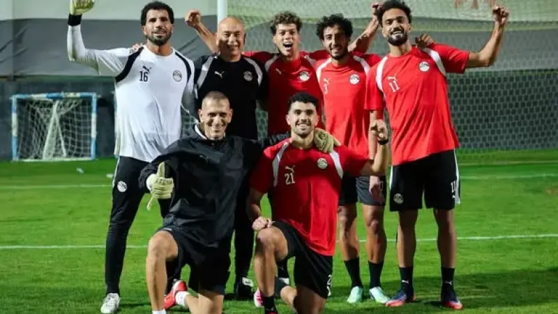 تدريبات استشفائية وتقسيمة في مران منتخب مصر استعداداً لتصفيات أفريقيا -صور