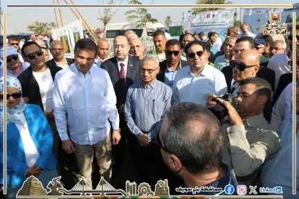 محافظ بني سويف يستقبل وزير الزراعة في مستهل زيارته للمحافظة