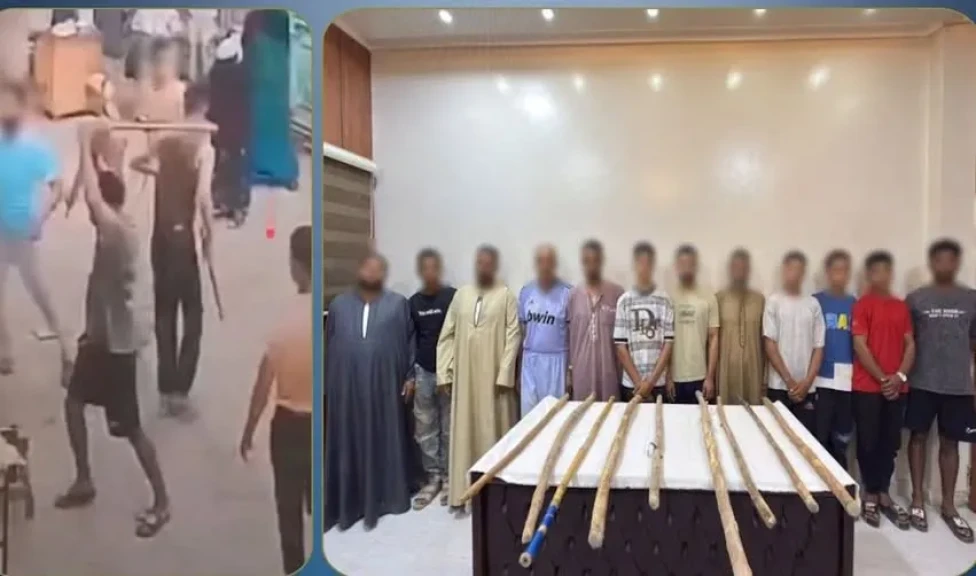 الداخلية: ضبط المتهمين في مقطع فيديو تعدى بعض الأشخاص على أحد المخابز بإستخدام عصى خشبية بالمنيا