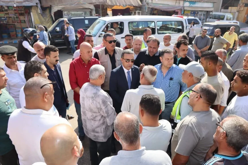 محافظ المنوفية يتفقد مجمع مواقف سيارات الأجرة بشبين الكوم