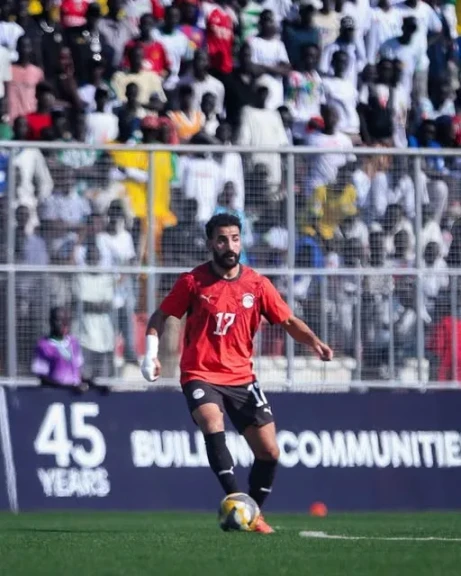 مهند لاشين يوقع على أول مساهمة تهديفية له بقميص منتخب مصر بصناعة الهدف الثاني أمام جنوب السودان