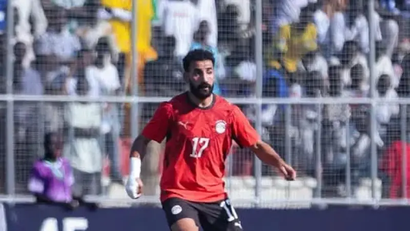 مهند لاشين يوقع على أول مساهمة تهديفية له بقميص منتخب مصر بصناعة الهدف الثاني أمام جنوب السودان