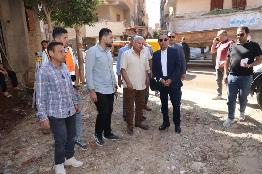 محافظ المنوفية يتفقد أعمال رصف وتطوير عدد من شوارع تلا