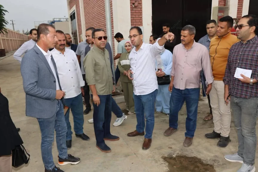 محافظ المنوفية يتفقد محطة معالجة صرف صحي الغوري