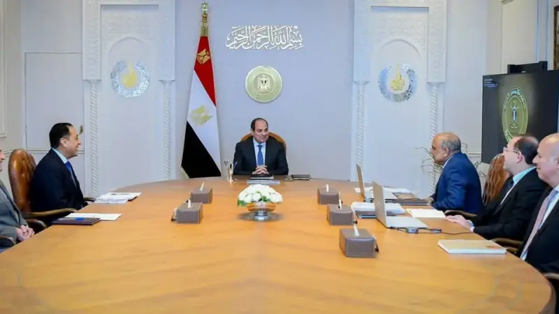 الرئيس السيسي يوجّه بتسريع التحول للطاقة المتجددة وتوطين صناعات الرمال السوداء وخفض الدين العام