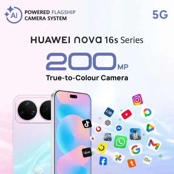 سلسلة HUAWEI nova 16s بتقنية 5G تجعل حياتك اليومية أسهل مع تطبيقات جوجل وعمر بطارية أكبر