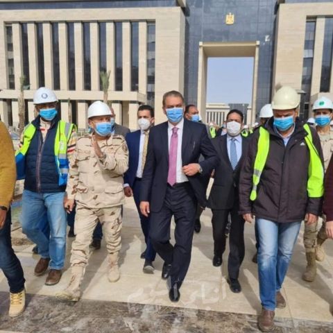 وزير شؤون المجالس النيابية يتفقد مبنى ديوان الوزارة بالعاصمة الإدارية الجديدة.