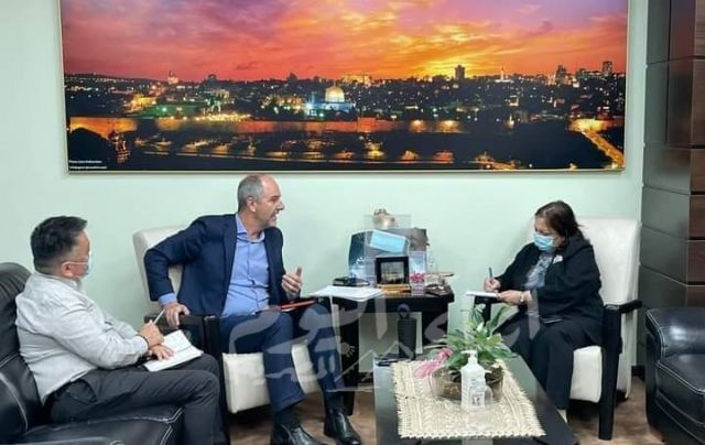 وزيرة الصحة الفلسطينية تبحث مع مدير مكتب منظمة الصحة العالمية تطورات الوضع الوبائي وملف التطعيم